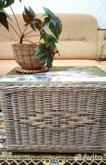 Сундук плетеный для дома и дачи