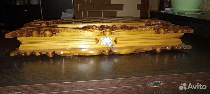 Шахматы нарды шашки 3 в 1 ручной работы