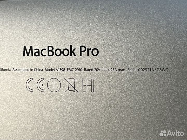 Максимальный Apple macbook pro 15 2015 i7 2.8