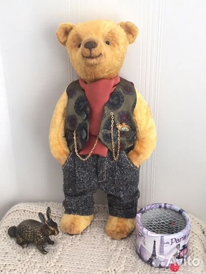 Медведь в технике Тедди,ручная работа