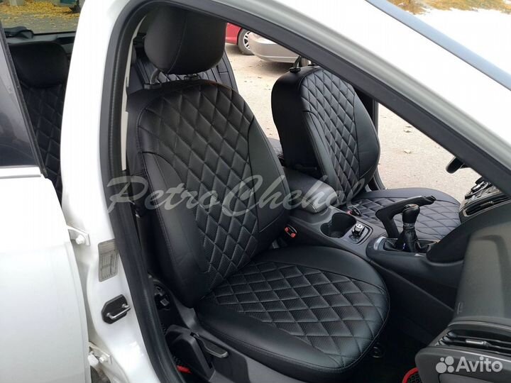 Чехлы на Форд Фокус 3 (титаниум) с установкой