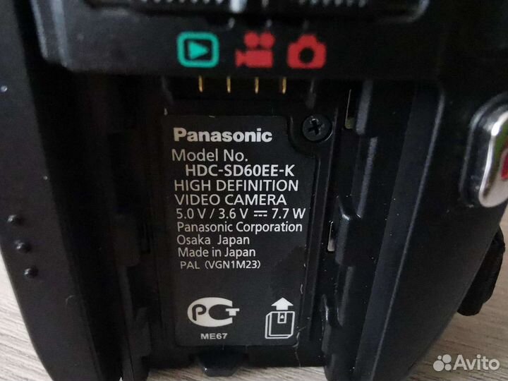 Видеокамера Panasonic HDC-SD60 full HD