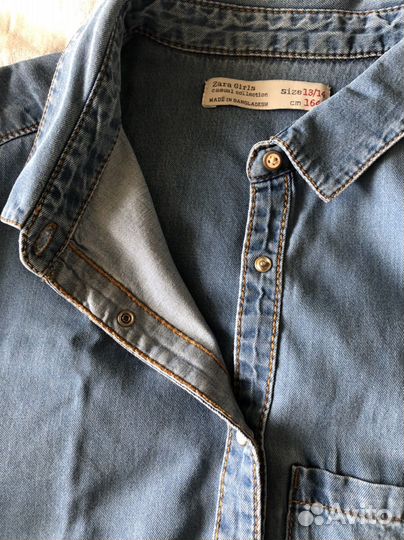 Рубашка zara для девочки 164