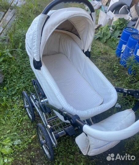 Детская коляска люлька с большими колесами