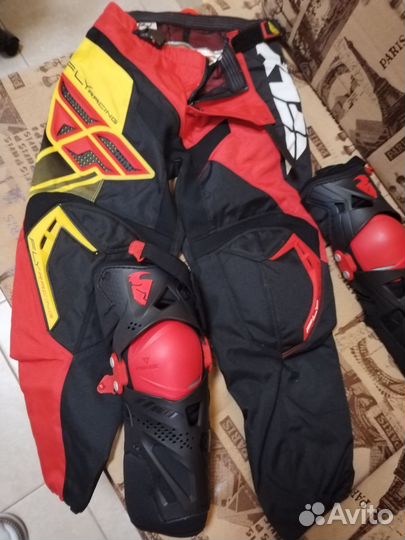 Мотоштаны fly racing + мото наколенники (s/m)