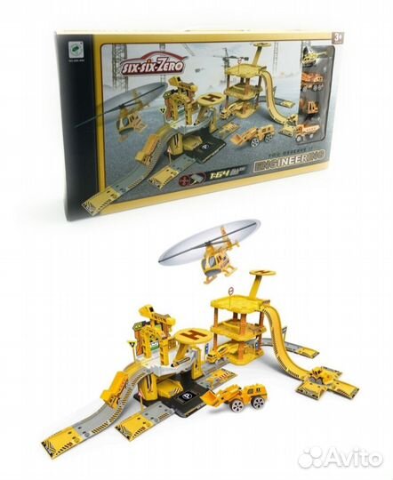 Трек six-six-Zero Набор игровой Стройка желтый