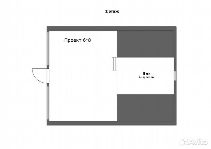 А фрейм домокомплект (каркас) А-фрейм(A-frame) 6*8