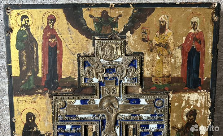 Икона Распятие Христово с Предстоящими Святыми