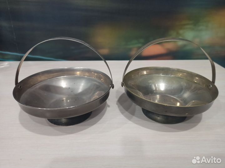 Конфетница-сахарница СССР Ереван мельхиор