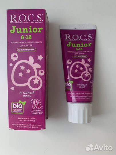 Детская зубная паста rocs