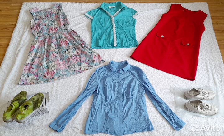 Пакетом одежда/вещи/обувь женская 44 р-р, 36-37 об