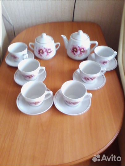 Новый чайный сервиз СССР 14 предметов