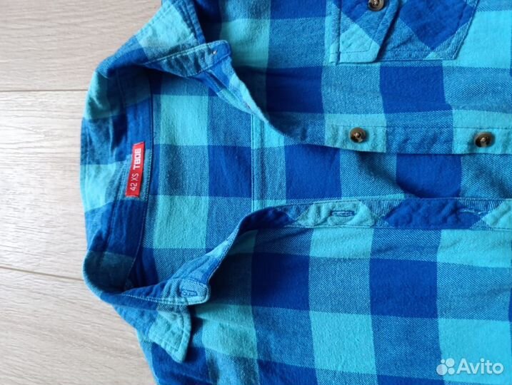 Рубашка в клетку женская теплая