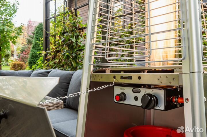 Уличный газовый обогреватель EVA нержавеющая сталь