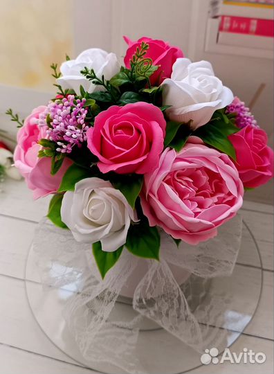 Букет из мыльных цветов