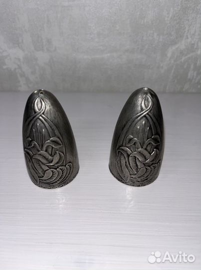 Старинный набор для специй солонка перечница