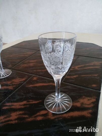 Хрустальные рюмки Чехословакия сгежинка