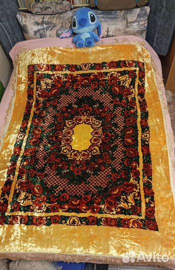 Плюшевая скатерть СССР Винтаж