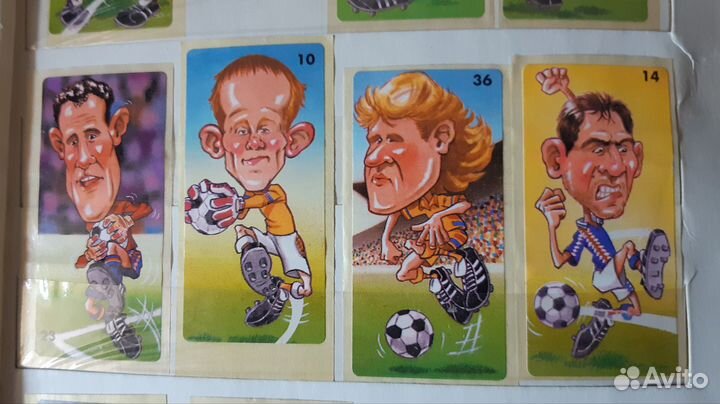 Наклейки от жвачек 90 х. Футбол