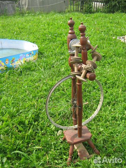 Прялка с колесом от велосипеда из СССР