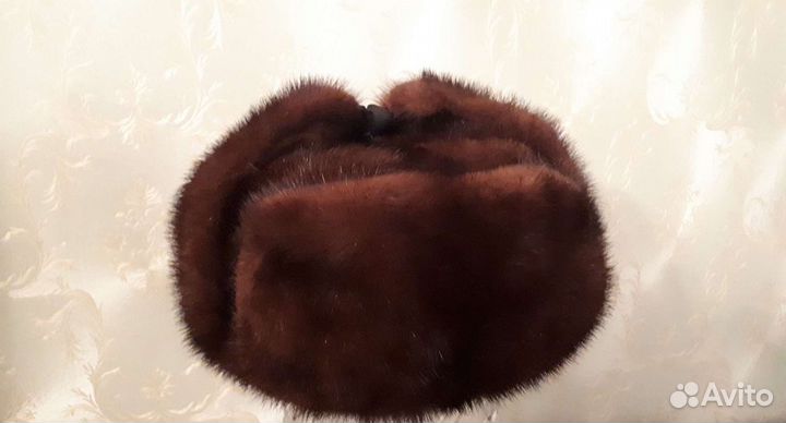 Шапка-ушанка мужская норковая