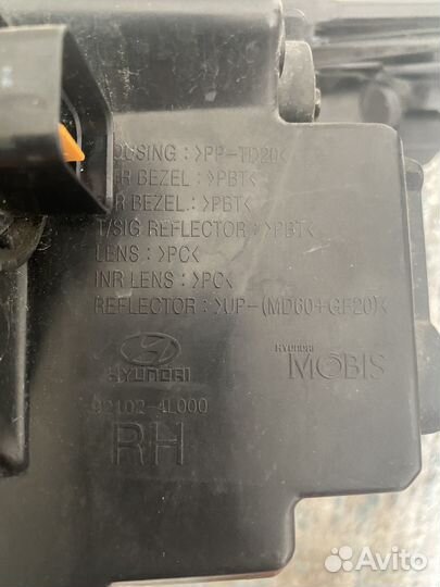 Фара правая Hyundai Solaris 2010-2014 92102-4L000
