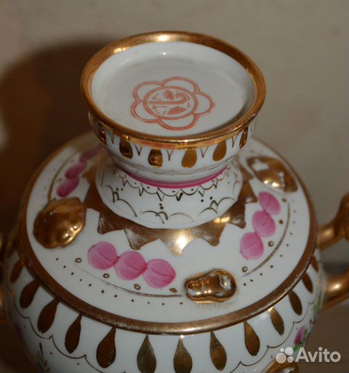 Фарфоровый самоварчик СССР. Гжель