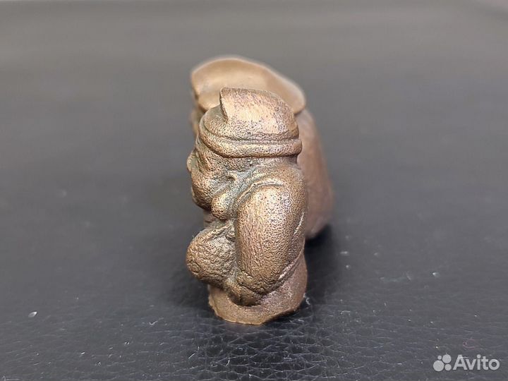 Нэцке Дайкоку и Эбису 3 х 4,8 см латунь