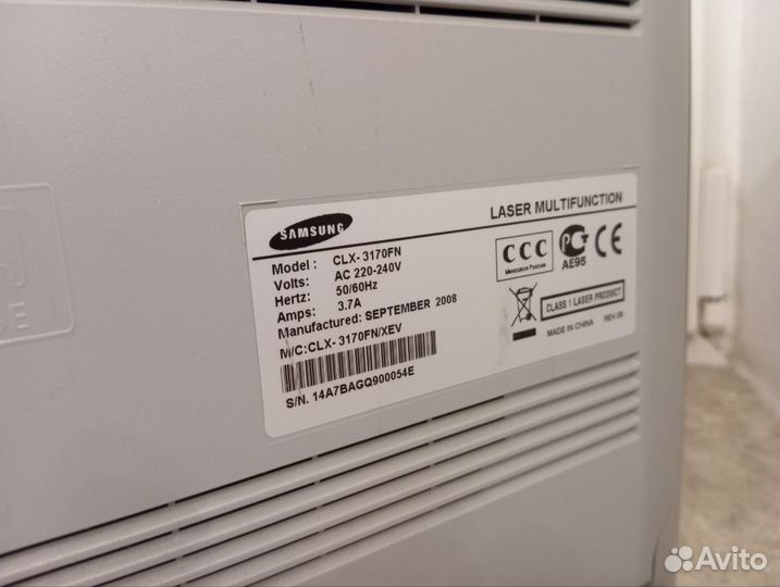 Цветной лазерный принтер Samsung CLX-3170fn мфу
