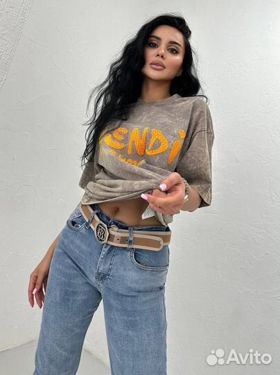 Футболка fendi хитовая (мода 2024)