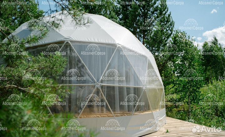 Летний геокупол D6. Домик для глэмпинга