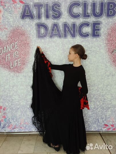 Костюм для танца Кармен для девочки. 10-11 лет