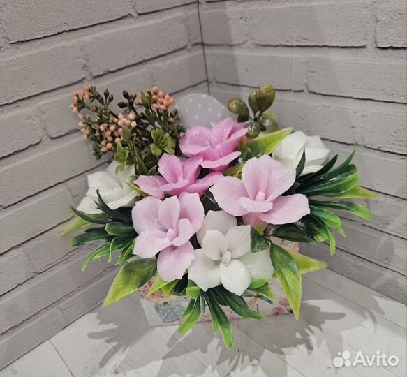 Букет цветов из мыла