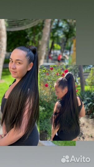 Накладной хвост, хвост на резинке, коса