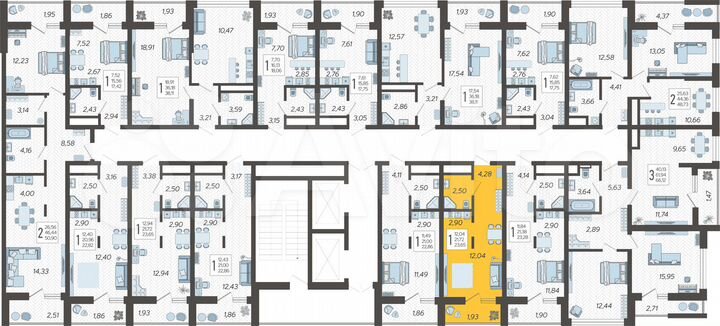 Квартира-студия, 23,7 м², 13/19 эт.