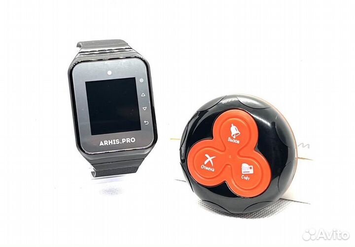 Влагозащищенная кнопка вызова официанта и часы