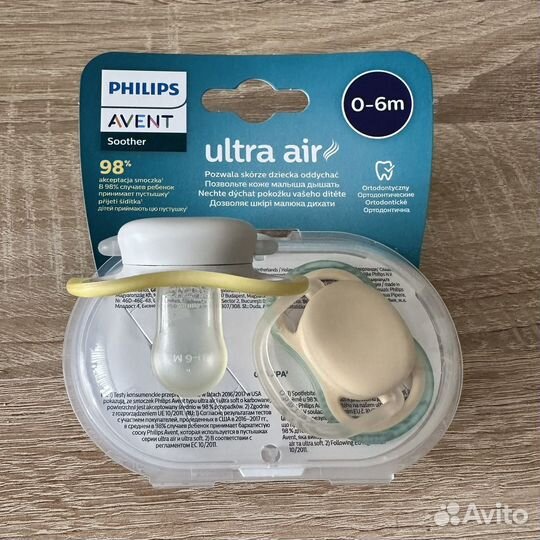 Пустышки/соски philips avent Ultra Air 0-6