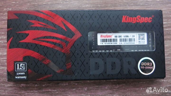 Оперативная память so-dimm ddr3 8 Gbt новая