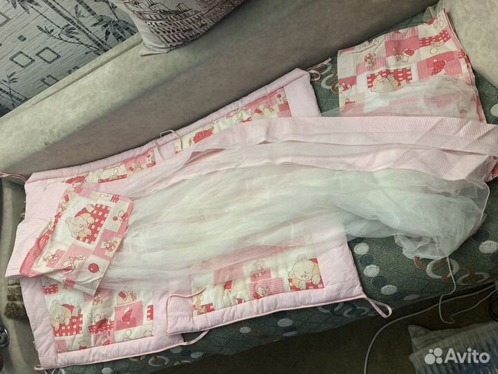 Бортики и балдахин в кроватку