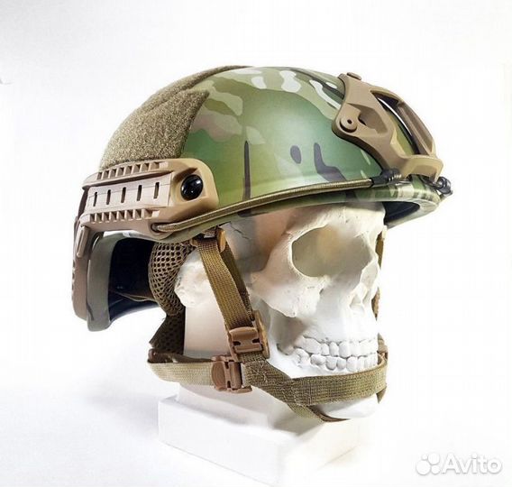 Баллистический шлем Атом (арамид) цвета мох/ мс