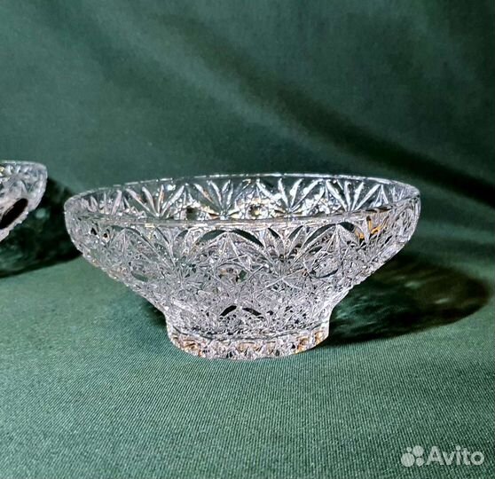 Салатники хрустальные. Богемия Чехословакия