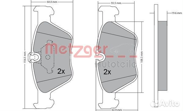 Колодки тормозные передние