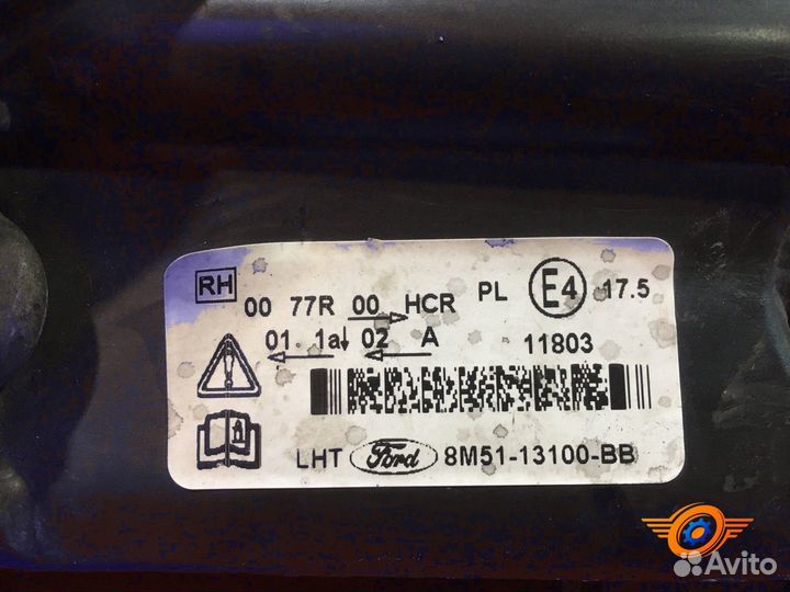 Фара передняя правая Ford Focus 2 хетчбэк hhda