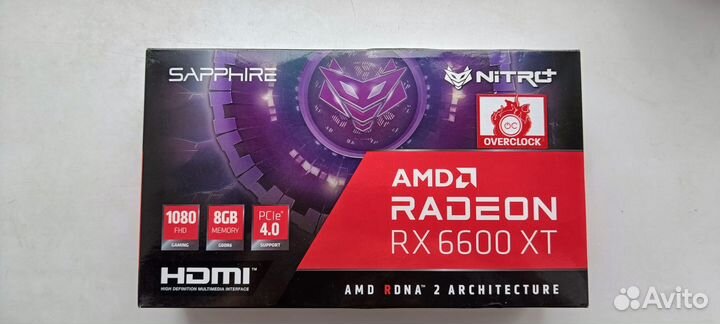 Radeon rx6600xt sapphire nitro+ (на гарантии днс)