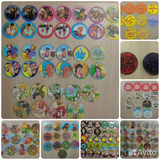 Фишки поштучно из 90-х Caps, Аладдин, переливашки