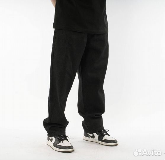 Джинсы черные широкие мужские