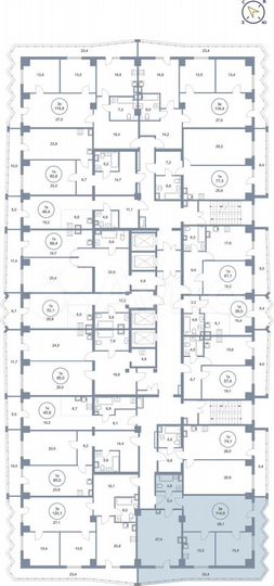 3-к. квартира, 114,6 м², 19/25 эт.