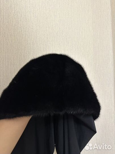 Норковая шапка-платок