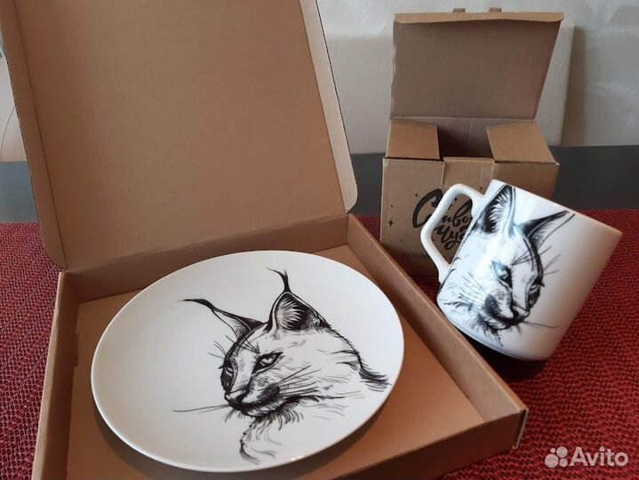 Тарелка 20 см и кружка 350 мл Каракал