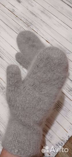 Варежки из пуха норки